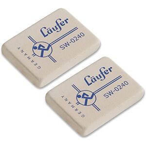 Läufer 69810 sw 0240 gomme très douce en caoutchoc, carte blister contient 2 gommes - Publicité Läufer 69810 sw 0240 gomme très douce en caoutchoc, carte blister contient 2 gommes - Publicité