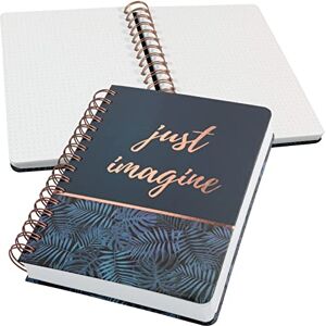 Sigel JN603 Carnet de notes à spirale premium, 16,8 x 21,5 cm, pointillé, couverture rigide, motif jungle, bleu/or rose Jolie - Publicité Sigel JN603 Carnet de notes à spirale premium, 16,8 x 21,5 cm, pointillé, couverture rigide, motif jungle, bleu/or rose Jolie - Publicité