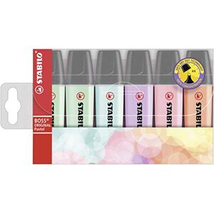 STABILO Surligneur BOSS ORIGINAL Pastel Pochette x 6 surligneurs Coloris pastel assortis - Publicité STABILO Surligneur BOSS ORIGINAL Pastel Pochette x 6 surligneurs Coloris pastel assortis - Publicité