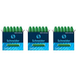 Schneider Lot de 3 Boîtes 6 Cartouches d'encre verte - Publicité Schneider Lot de 3 Boîtes 6 Cartouches d'encre verte - Publicité