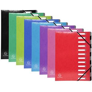 Exacompta Réf. 53929E Carton de 8 trieurs HARMONIKA Iderama avec élastiques et fenêtres découpées dos extensible en carte lustrée pelliculée 12 compartiments 24,5x32cm A4 assorties - Publicité Exacompta Réf. 53929E Carton de 8 trieurs HARMONIKA Iderama avec élastiques et fenêtres découpées dos extensible en carte lustrée pelliculée 12 compartiments 24,5x32cm A4 assorties - Publicité