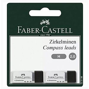 Faber-Castell Faber Castell Lot de 2 tubes de 6 mines pour compas 2 mm H - Publicité Faber-Castell Faber Castell Lot de 2 tubes de 6 mines pour compas 2 mm H - Publicité