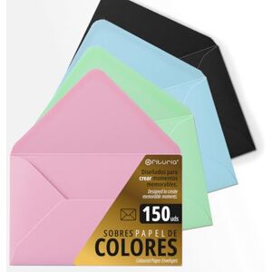 OFITURIA Enveloppes en papier, petites enveloppes colorées, idéales pour les cadeaux, lettres, cartes, taille 75x120mm, conçues pour surprendre et créer des moments spéciaux (assortiment, 150 pcs) - Publicité OFITURIA Enveloppes en papier, petites enveloppes colorées, idéales pour les cadeaux, lettres, cartes, taille 75x120mm, conçues pour surprendre et créer des moments spéciaux (assortiment, 150 pcs) - Publicité