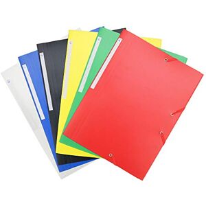 Waytex Lot de 6 Chemises à Elastiques 3 Rabats Polypro 4,5/10e Souple A4 – Coloris assortis - Publicité Waytex Lot de 6 Chemises à Elastiques 3 Rabats Polypro 4,5/10e Souple A4 – Coloris assortis - Publicité