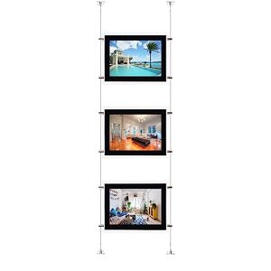 HKSIGN Lot de 3 posters LED en acrylique format A4 Cadre photo Boîte lumineuse Porte-panneaux pour fenêtre d'immobilier Affichage à suspendre horizontalement 3 pièces A4 par groupe - Publicité HKSIGN Lot de 3 posters LED en acrylique format A4 Cadre photo Boîte lumineuse Porte-panneaux pour fenêtre d'immobilier Affichage à suspendre horizontalement 3 pièces A4 par groupe - Publicité