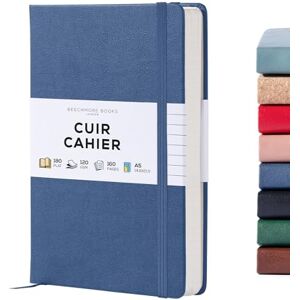 Beechmore Books Carnet de Notes Pages Blanches A5 Bleu Marine I Journal à Couverture Rigide Cuir Vegan, Papier Ligné Crème Épais 120 g/m², Boîte Cadeau, pour Écrivain, Journaliste, Réunion, Étudiant - Publicité Beechmore Books Carnet de Notes Pages Blanches A5 Bleu Marine I Journal à Couverture Rigide Cuir Vegan, Papier Ligné Crème Épais 120 g/m², Boîte Cadeau, pour Écrivain, Journaliste, Réunion, Étudiant - Publicité