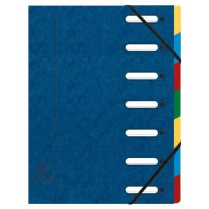 Exacompta Réf. 55072E Carton de 8 trieurs HARMONIKA avec élastiques et fenêtres découpées- couverture en carte lustrée dos extensible 7 compartiments pour A4 dim 24,5 x 32 cm bleu - Publicité Exacompta Réf. 55072E Carton de 8 trieurs HARMONIKA avec élastiques et fenêtres découpées- couverture en carte lustrée dos extensible 7 compartiments pour A4 dim 24,5 x 32 cm bleu - Publicité