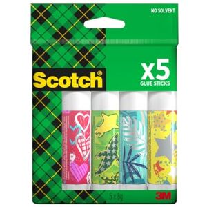 Scotch Bâtons de Colle Permanente Blanche Lot de 5 sticks (8g) Colle forte sans solvant et non toxique pour enfants pour l'école, la maison et les loisirs créatifs - Publicité Scotch Bâtons de Colle Permanente Blanche Lot de 5 sticks (8g) Colle forte sans solvant et non toxique pour enfants pour l'école, la maison et les loisirs créatifs - Publicité