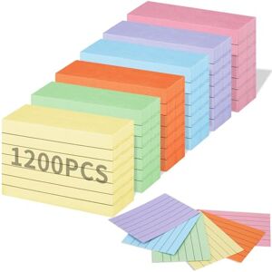 Mixara 1200 Pièces Fiche Bristol, Fiches Lignées A8, 7,5 cm x 5,2 cm Flash Cards, Cartes d’index, Carte de Vocabulaire pour École Bureau Maison Étude Notes (6 Couleurs) - Publicité Mixara 1200 Pièces Fiche Bristol, Fiches Lignées A8, 7,5 cm x 5,2 cm Flash Cards, Cartes d’index, Carte de Vocabulaire pour École Bureau Maison Étude Notes (6 Couleurs) - Publicité