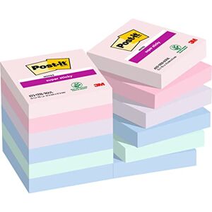 Post-It Notes Autocollantes Super Sticky, Couleurs Soulful, Pack de 12 Blocs, 90 Feuilles par Bloc, 47.6 mm x 47.6 mm Feuillets Super Adhésifs pour Prise de Notes, Listes de Tâches et Rappels - Publicité Post-It Notes Autocollantes Super Sticky, Couleurs Soulful, Pack de 12 Blocs, 90 Feuilles par Bloc, 47.6 mm x 47.6 mm Feuillets Super Adhésifs pour Prise de Notes, Listes de Tâches et Rappels - Publicité