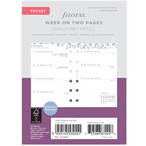 Filofax Calendrier Semaine sur deux pages Garden Pocket 2024 - Publicité Filofax Calendrier Semaine sur deux pages Garden Pocket 2024 - Publicité