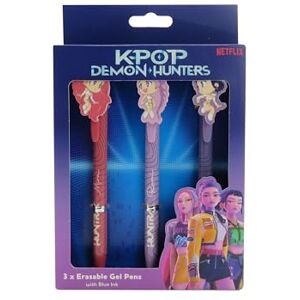 Pyramid K Pop – Lot de 3 stylos à encre gel effaçable Demon Hunters – Ensemble de papeterie sous licence officielle Anime K Pop – Stylos à encre rétractable pour l'école, l'étude, le bureau, accessoires de - Publicité Pyramid K Pop – Lot de 3 stylos à encre gel effaçable Demon Hunters – Ensemble de papeterie sous licence officielle Anime K Pop – Stylos à encre rétractable pour l'école, l'étude, le bureau, accessoires de - Publicité
