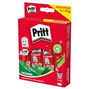 Pritt Henkel baton de colle lot de 5 batons de 40g - Publicité Pritt Henkel baton de colle lot de 5 batons de 40g - Publicité