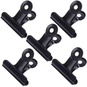 Cmis Kbei Lot de 5 pinces à lettres en acier inoxydable noir en métal (50 mm) - Publicité Cmis Kbei Lot de 5 pinces à lettres en acier inoxydable noir en métal (50 mm) - Publicité