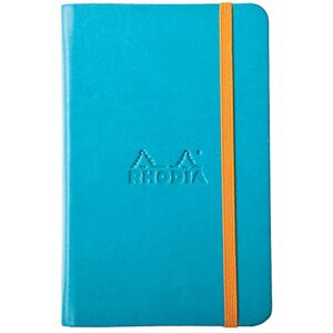 Rhodia 118647C Carnet Rigide Turquoise 9 x 14 cm Ligné 192 pages Papier Clairefontaine Ivoire 90 g/m² Marque-Page, Fermeture Élastique Couverture Simili Cuir Collection rama - Publicité Rhodia 118647C Carnet Rigide Turquoise 9 x 14 cm Ligné 192 pages Papier Clairefontaine Ivoire 90 g/m² Marque-Page, Fermeture Élastique Couverture Simili Cuir Collection rama - Publicité