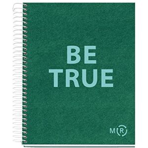 Miquelrius Carnet A5 Be Eco, 80 Feuilles 90 g/m², Quadrillage 5 x 5 mm, 1 Bande Couleur, 2 Trous, Couverture Recyclée, Vert Émeraude - Publicité Miquelrius Carnet A5 Be Eco, 80 Feuilles 90 g/m², Quadrillage 5 x 5 mm, 1 Bande Couleur, 2 Trous, Couverture Recyclée, Vert Émeraude - Publicité