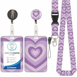 Viojrlly Porte Badge avec Cordon Tour De Cou avec Porte-Cartes, Porte Cartes avec Enrouleurs de Badge Rétractable, Détachable Lanyard, Swivel Lobster Clasp, pour porte badges d'Identification (Amour-3) - Publicité Viojrlly Porte Badge avec Cordon Tour De Cou avec Porte-Cartes, Porte Cartes avec Enrouleurs de Badge Rétractable, Détachable Lanyard, Swivel Lobster Clasp, pour porte badges d'Identification (Amour-3) - Publicité