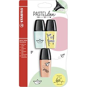 STABILO Boss Mini Pastellove Lot de 3 surligneurs Turquoise, jaune, pêche - Publicité STABILO Boss Mini Pastellove Lot de 3 surligneurs Turquoise, jaune, pêche - Publicité