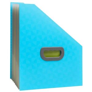 Exacompta Réf. 55599E 1 Trieur de bureau porte-revue PopN Co poignée rigide en PP recyclé onglets et intérieur multicolores 12 compartiments dim 26,5x32,5 cm couleur cyan - Publicité Exacompta Réf. 55599E 1 Trieur de bureau porte-revue PopN Co poignée rigide en PP recyclé onglets et intérieur multicolores 12 compartiments dim 26,5x32,5 cm couleur cyan - Publicité