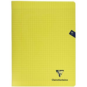 Clairefontaine 343361C Un Cahier Agrafé Mimesys Jaune 24x32 cm 96 Pages Grands Carreaux Papier Blanc 90 g Couverture Polypro - Publicité Clairefontaine 343361C Un Cahier Agrafé Mimesys Jaune 24x32 cm 96 Pages Grands Carreaux Papier Blanc 90 g Couverture Polypro - Publicité