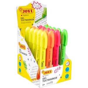 Jovi !NEON Gel Marker, Boîte de 20 surligneurs stick, Couleurs assorties, Ne dessèche pas, Ne tache pas l'écriture et ne traverse pas le papier, Sans gluten - Publicité Jovi !NEON Gel Marker, Boîte de 20 surligneurs stick, Couleurs assorties, Ne dessèche pas, Ne tache pas l'écriture et ne traverse pas le papier, Sans gluten - Publicité