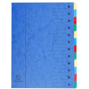 Exacompta Réf. 5112E Carton de 6 trieurs HARMONIKA sans élastiques et fenêtres imprimées couverture en carte lustrée dos extensible 12 compartiments pour A4 dim 24,5 x 32cm bleu - Publicité Exacompta Réf. 5112E Carton de 6 trieurs HARMONIKA sans élastiques et fenêtres imprimées couverture en carte lustrée dos extensible 12 compartiments pour A4 dim 24,5 x 32cm bleu - Publicité