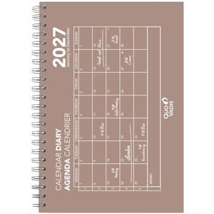 QUO VADIS Agenda Spiralé 2027 Calendar Diary 24 Mensuel Multilingue Oslo Calendar Marron 12 mois de janvier à décembre 16x24 cm - Publicité QUO VADIS Agenda Spiralé 2027 Calendar Diary 24 Mensuel Multilingue Oslo Calendar Marron 12 mois de janvier à décembre 16x24 cm - Publicité