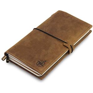 WANDERINGS Carnet en Cuir avec Poches, 11.5 x 22cm Organisateur de Journal de Voyage Rechargeable, Journal en Cuir Véritable Fabriqué à la Main avec Poches pour l’Écriture Inserts Vierges - Publicité WANDERINGS Carnet en Cuir avec Poches, 11.5 x 22cm Organisateur de Journal de Voyage Rechargeable, Journal en Cuir Véritable Fabriqué à la Main avec Poches pour l’Écriture Inserts Vierges - Publicité