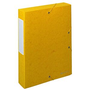 Exacompta Réf. 50919E 10 boites de classement avec élastiques Scotten en carte lustrée gaufrée 600g/m2 dos 6 cm dimensions 25 x 33 cm pour documents A4 couleur jaune livrées montées - Publicité Exacompta Réf. 50919E 10 boites de classement avec élastiques Scotten en carte lustrée gaufrée 600g/m2 dos 6 cm dimensions 25 x 33 cm pour documents A4 couleur jaune livrées montées - Publicité