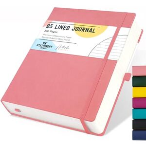 STATIONERY ISLAND B5 Carnet de Notes, Carnet Ligné Épais de 320 Pages, Journal Ligné avec Couverture Rigide de 100gsm pour Écrire, Travailler, Étudier, Agenda,Rose - Publicité STATIONERY ISLAND B5 Carnet de Notes, Carnet Ligné Épais de 320 Pages, Journal Ligné avec Couverture Rigide de 100gsm pour Écrire, Travailler, Étudier, Agenda,Rose - Publicité
