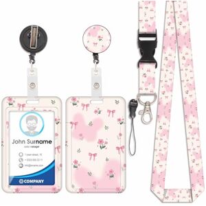 Viojrlly Porte Badge avec Cordon Tour De Cou avec Porte-Cartes, Porte Cartes avec Enrouleurs de Badge Rétractable, Détachable Lanyard, Swivel Lobster Clasp, pour porte badges d'Identification (Fleurs Roses) - Publicité Viojrlly Porte Badge avec Cordon Tour De Cou avec Porte-Cartes, Porte Cartes avec Enrouleurs de Badge Rétractable, Détachable Lanyard, Swivel Lobster Clasp, pour porte badges d'Identification (Fleurs Roses) - Publicité