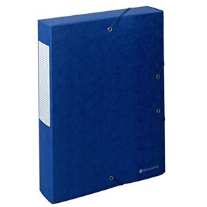 Exacompta Réf. 50912E 1 boite de classement avec élastiques Scotten en carte lustrée gaufrée 600g/m2 dos 6 cm dimensions 25 x 33 cm pour documents A4 couleur bleu livrée montée - Publicité Exacompta Réf. 50912E 1 boite de classement avec élastiques Scotten en carte lustrée gaufrée 600g/m2 dos 6 cm dimensions 25 x 33 cm pour documents A4 couleur bleu livrée montée - Publicité