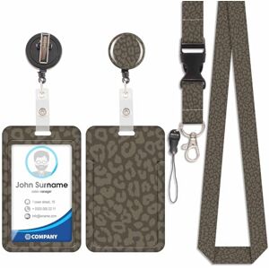 Viojrlly Porte Badge avec Cordon Tour De Cou avec Porte-Cartes, Porte Carte avec Enrouleurs de Badge Rétractable, Swivel Lobster Clasp, Détachable Lanyard, pour porte badges d'Identification (Léopard-Gris-2) - Publicité Viojrlly Porte Badge avec Cordon Tour De Cou avec Porte-Cartes, Porte Carte avec Enrouleurs de Badge Rétractable, Swivel Lobster Clasp, Détachable Lanyard, pour porte badges d'Identification (Léopard-Gris-2) - Publicité