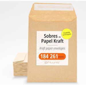 OFITURIA Enveloppes Kraft, avec bande de silicone pour invitations ou sachets-cadeaux pour invités lors de mariages, communions ou baptêmes. Enveloppes pour bijoux ou graines (184x261mm, 2000 env.) - Publicité OFITURIA Enveloppes Kraft, avec bande de silicone pour invitations ou sachets-cadeaux pour invités lors de mariages, communions ou baptêmes. Enveloppes pour bijoux ou graines (184x261mm, 2000 env.) - Publicité