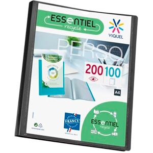 Viquel Porte vues A4 200 vues ESSENTIEL Porte documents personnalisable Fabriqué en France 100 Pochettes de qualité lisse Noir - Publicité Viquel Porte vues A4 200 vues ESSENTIEL Porte documents personnalisable Fabriqué en France 100 Pochettes de qualité lisse Noir - Publicité