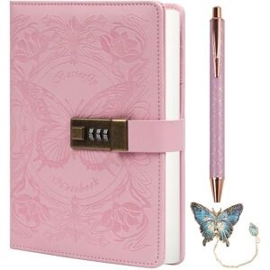 TIEFOSSI Carnet avec Serrure pour Femmes et Filles, Carnet Ligné avec Serrure, Journal Papillon avec Stylo et Marque-page, Carnets Rechargeables A5 à fermeture à clé pour l'écriture - Publicité TIEFOSSI Carnet avec Serrure pour Femmes et Filles, Carnet Ligné avec Serrure, Journal Papillon avec Stylo et Marque-page, Carnets Rechargeables A5 à fermeture à clé pour l'écriture - Publicité