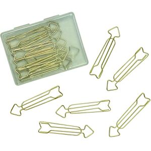 Papierdrachen 15 trombones métalliques dorés pour bullet journal et carnets de notes adorables clips papier pour le bureau à domicile et l'université motif flèche set 3 - Publicité Papierdrachen 15 trombones métalliques dorés pour bullet journal et carnets de notes adorables clips papier pour le bureau à domicile et l'université motif flèche set 3 - Publicité