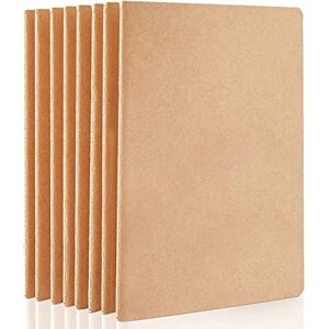 feela 8 PCS Carnet de Notes Non Ligné Couverture Kraft, Journal à Couverture Kraft Souple A5, Cahier Kraft Marron Notebook, Carnet de Notes A5 pour Etudiants pour Plans Notes, 60 Pages, 14x21cm - Publicité feela 8 PCS Carnet de Notes Non Ligné Couverture Kraft, Journal à Couverture Kraft Souple A5, Cahier Kraft Marron Notebook, Carnet de Notes A5 pour Etudiants pour Plans Notes, 60 Pages, 14x21cm - Publicité