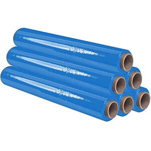 OFITURIA Film pour emballer 50 cm de large et étirable jusqu'à 300 mètres de longueur Rouleau de film élastique manuel pour emballage industriel (Bleu, 6 Roleau) - Publicité OFITURIA Film pour emballer 50 cm de large et étirable jusqu'à 300 mètres de longueur Rouleau de film élastique manuel pour emballage industriel (Bleu, 6 Roleau) - Publicité