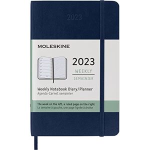 Moleskine Agenda Hebdomadaire 2023, Agenda Semainier 12 Mois et Carnet De Notes, Couverture Souple, Format De Poche 9 X 14 Cm, Couleur Bleu Saphir - Publicité Moleskine Agenda Hebdomadaire 2023, Agenda Semainier 12 Mois et Carnet De Notes, Couverture Souple, Format De Poche 9 X 14 Cm, Couleur Bleu Saphir - Publicité