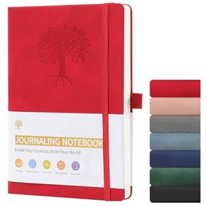 ztowoto Doublé Carnet De Notes A5 Couverture Rigide, éPais Journal Intime Adulte Cuir PU 192 Feuilles, 8.3 X 5.8 '' Carnet A5 Avec Boucle De Stylo, Lien éLastique Pour Le Travail, éTude (Rouge) - Publicité ztowoto Doublé Carnet De Notes A5 Couverture Rigide, éPais Journal Intime Adulte Cuir PU 192 Feuilles, 8.3 X 5.8 '' Carnet A5 Avec Boucle De Stylo, Lien éLastique Pour Le Travail, éTude (Rouge) - Publicité