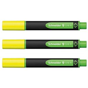 Schneider Lot de 3 Surligneurs Link-It jaune - Publicité Schneider Lot de 3 Surligneurs Link-It jaune - Publicité
