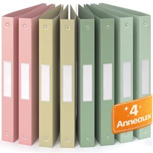 ACROPAQ 8 x Classeur souple A4 4 anneaux Avec étiquettes de dos, Dos de 3,5 cm, Couleur Terre de la collection Nature Petit classeur plastique A4 souple, Classeurs 4 anneaux, Farde - Publicité ACROPAQ 8 x Classeur souple A4 4 anneaux Avec étiquettes de dos, Dos de 3,5 cm, Couleur Terre de la collection Nature Petit classeur plastique A4 souple, Classeurs 4 anneaux, Farde - Publicité