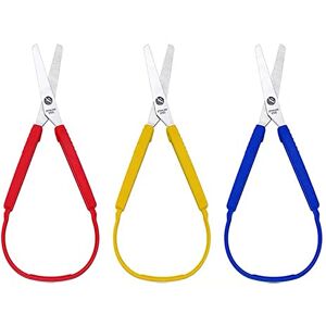 SHULLIN Lot de 3 ciseaux à boucle auto-ouvrants Ciseaux de thérapie à ouverture automatique Ciseaux d'apprentissage sûrs pour adultes et enfants avec besoins spéciaux - Publicité SHULLIN Lot de 3 ciseaux à boucle auto-ouvrants Ciseaux de thérapie à ouverture automatique Ciseaux d'apprentissage sûrs pour adultes et enfants avec besoins spéciaux - Publicité