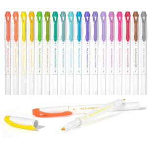 Shuttle Surligneurs pastel, 18 couleurs à double pointe, surligneurs, couleurs assorties, parfaits pour le coloriage, le soulignement, le surlignage, le journal à l'école, au bureau, à la maison - Publicité Shuttle Surligneurs pastel, 18 couleurs à double pointe, surligneurs, couleurs assorties, parfaits pour le coloriage, le soulignement, le surlignage, le journal à l'école, au bureau, à la maison - Publicité