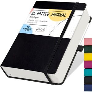 STATIONERY ISLAND Carnet en Notes A5 Pointillé, 360 pg Bullet Dotted Journal Couverture Rigide avec Papier épais de 100 g/m², avec Porte-stylo, Poche Intérieure, 2 Marque-pages - Publicité STATIONERY ISLAND Carnet en Notes A5 Pointillé, 360 pg Bullet Dotted Journal Couverture Rigide avec Papier épais de 100 g/m², avec Porte-stylo, Poche Intérieure, 2 Marque-pages - Publicité
