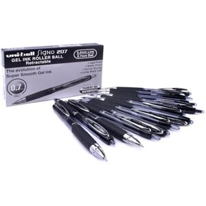 uni-ball Boîte de 12 stylos roller gel rétractable Signo 207 Encre Noire Stylo rétractable Pointe moyenne 0.7 mm Écriture fluide et sécurisée Mitsubishi Pencil - Publicité uni-ball Boîte de 12 stylos roller gel rétractable Signo 207 Encre Noire Stylo rétractable Pointe moyenne 0.7 mm Écriture fluide et sécurisée Mitsubishi Pencil - Publicité