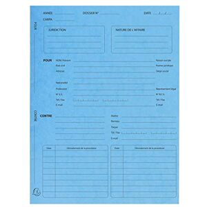 Exacompta Pack 25 chemises Avocats Imprimées Procédure 25x32 cm 265g Bleu - Publicité Exacompta Pack 25 chemises Avocats Imprimées Procédure 25x32 cm 265g Bleu - Publicité