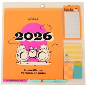 Mr. Wonderful Calendrier mural magnétique familial 2026 La meilleure version de nous - Publicité Mr. Wonderful Calendrier mural magnétique familial 2026 La meilleure version de nous - Publicité
