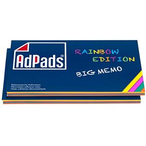 AdPads ® Lot de 200 notes autocollantes électrostatiques Motif arc-en-ciel 170 x 100 mm Multicolore - Publicité AdPads ® Lot de 200 notes autocollantes électrostatiques Motif arc-en-ciel 170 x 100 mm Multicolore - Publicité